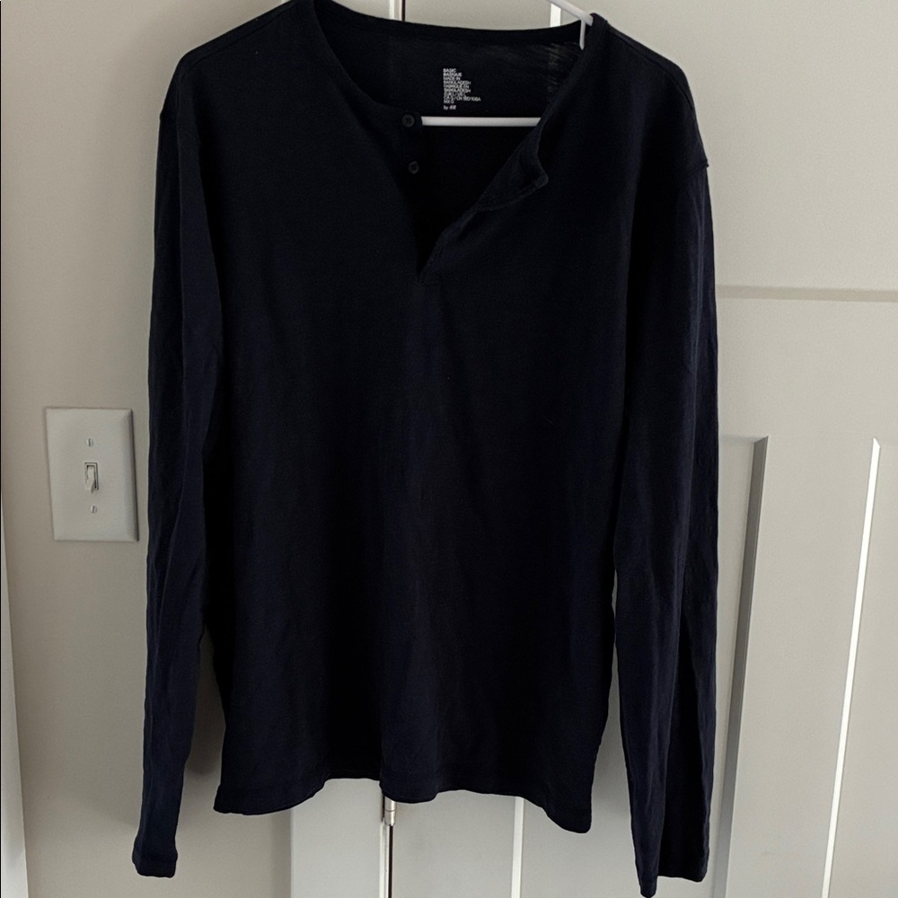 H&M Navy Blue Long Sleeve Shirt